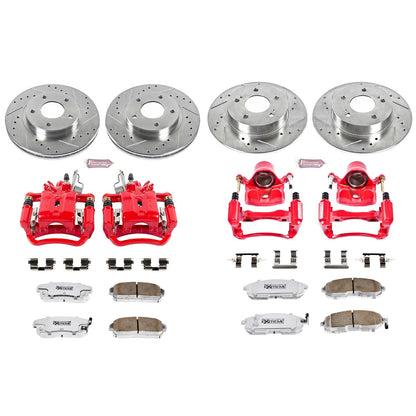PowerStop Front & Rear Z26 Street Warrior Brake Kit w/ Calipers | Infiniti I30 (2001) (KC2703-26)