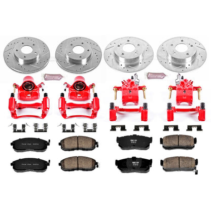 PowerStop Front & Rear Z23 Evolution Sport Brake Kit w/ Calipers | Nissan Maxima (2000–2001) (KC2704)