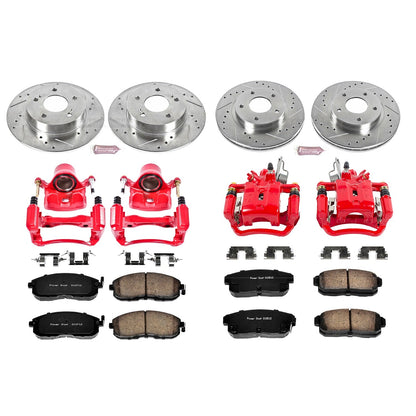 PowerStop Front & Rear Z23 Evolution Sport Brake Kit w/ Calipers | Nissan Maxima (2001) (KC2705)
