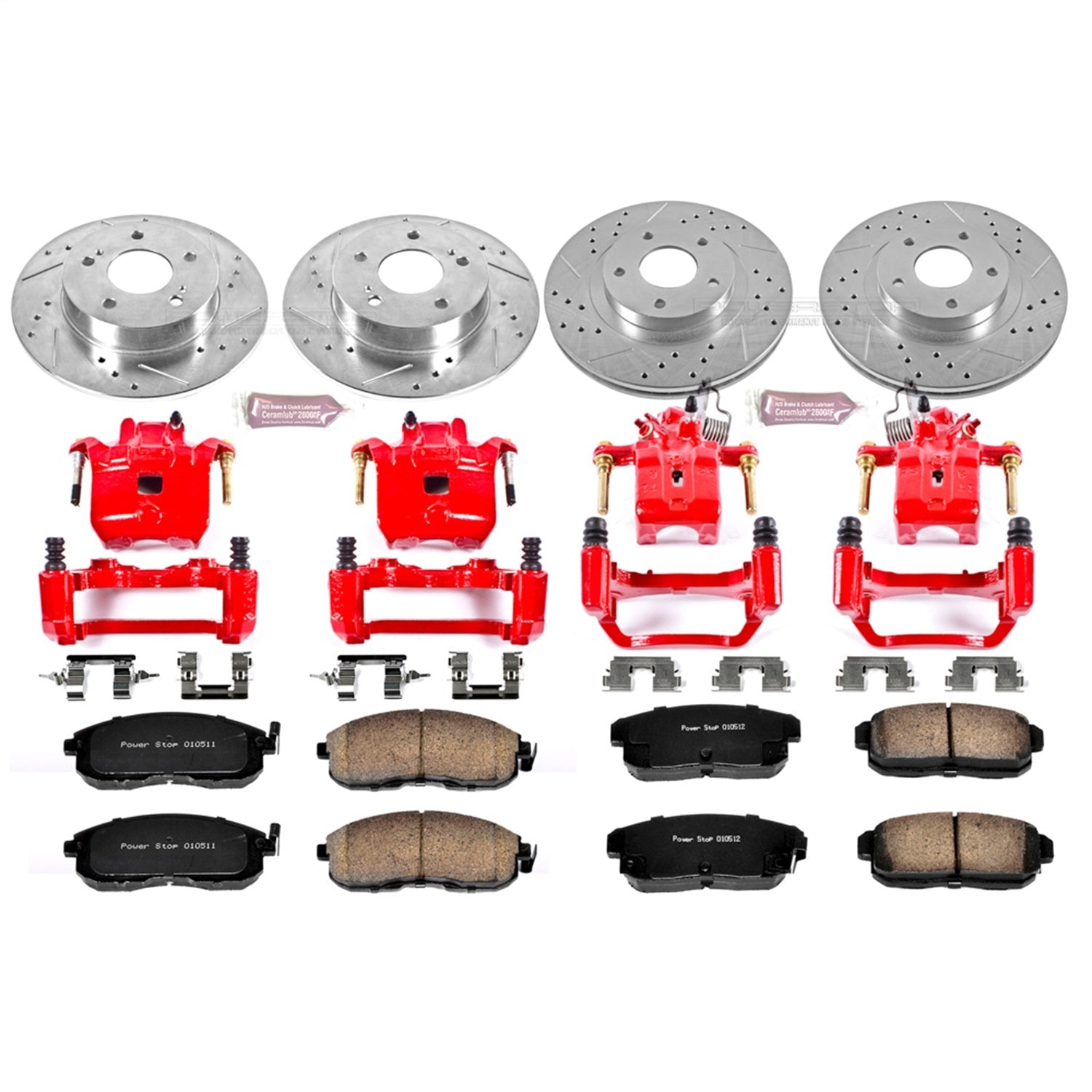 PowerStop Front & Rear Z23 Evolution Sport Brake Kit w/ Calipers | Infiniti I35 (2002–2004) (KC2706)