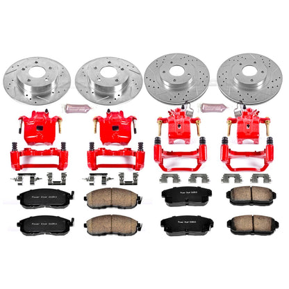 PowerStop Front & Rear Z23 Evolution Sport Brake Kit w/ Calipers | Infiniti I35 (2002–2004) (KC2706)