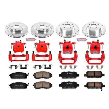 PowerStop Front & Rear Z23 Evolution Sport Brake Kit w/ Calipers | Infiniti G35 (2003–2005) (KC2710)