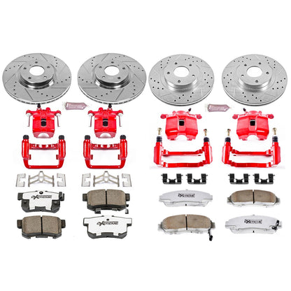 PowerStop Front & Rear Z26 Street Warrior Brake Kit w/ Calipers | Acura RL (1999–2001) (KC2715-26)