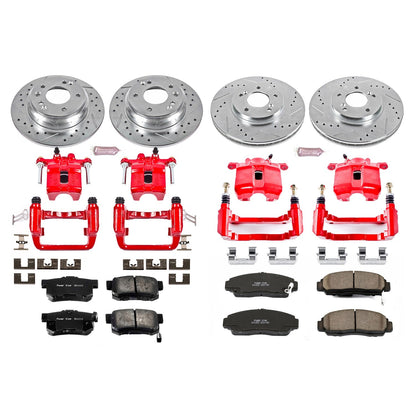 PowerStop Front & Rear Z23 Evolution Sport Brake Kit w/ Calipers | Acura RL (1999–2001) (KC2715)