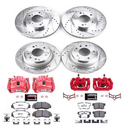 PowerStop Front & Rear Z26 Street Warrior Brake Kit w/ Calipers | Acura Legend (1991–1995) (KC2717-26)