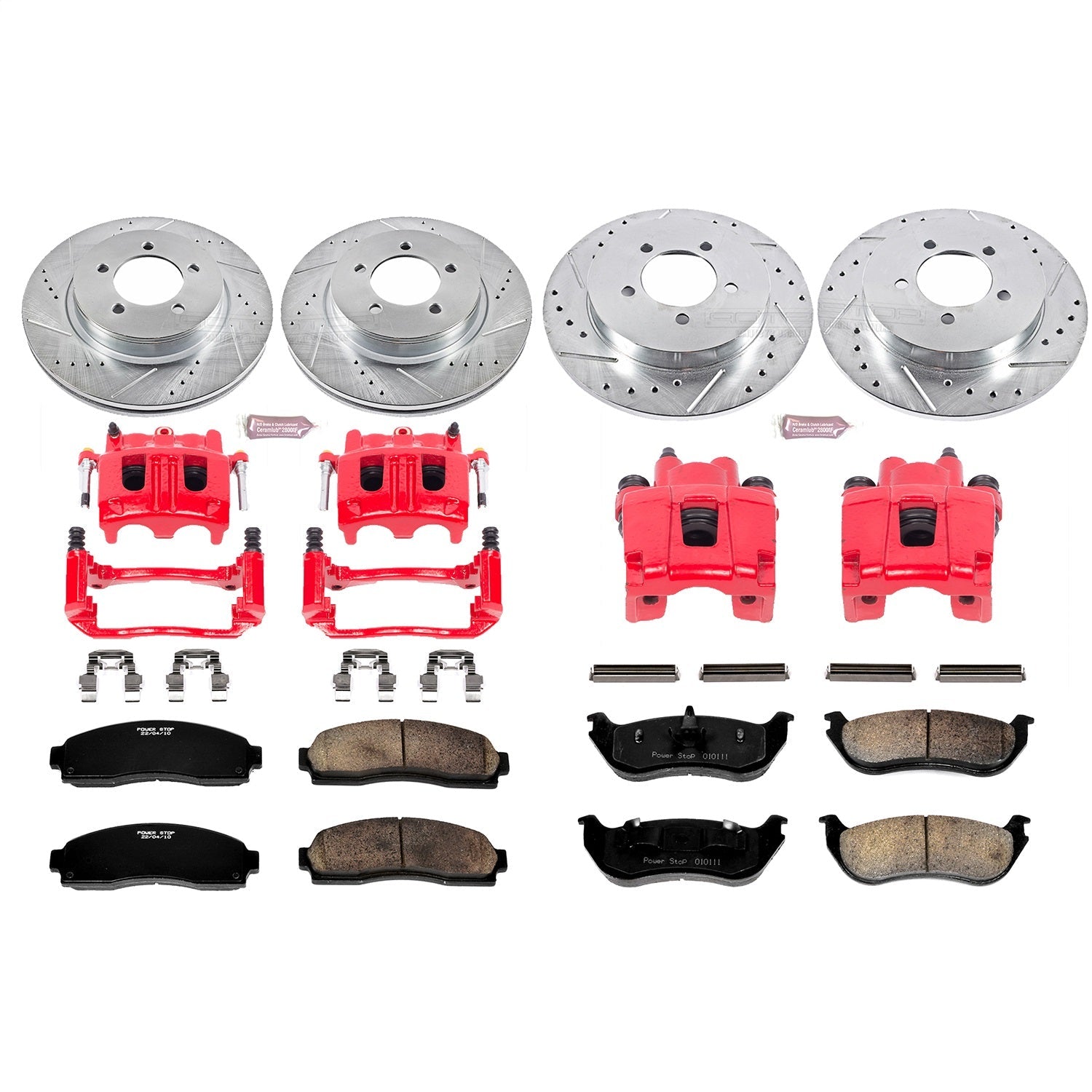 PowerStop Front & Rear Z23 Evolution Sport Brake Kit w/ Calipers | Ford Explorer (2002–2005) (KC2722)