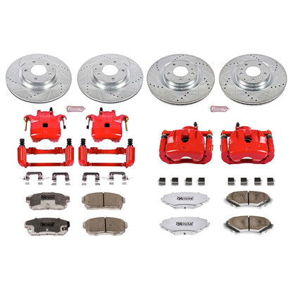 PowerStop Front & Rear Z26 Street Warrior Brake Kit w/ Calipers | Mazda RX-8 (2004–2011) (KC2727-26)