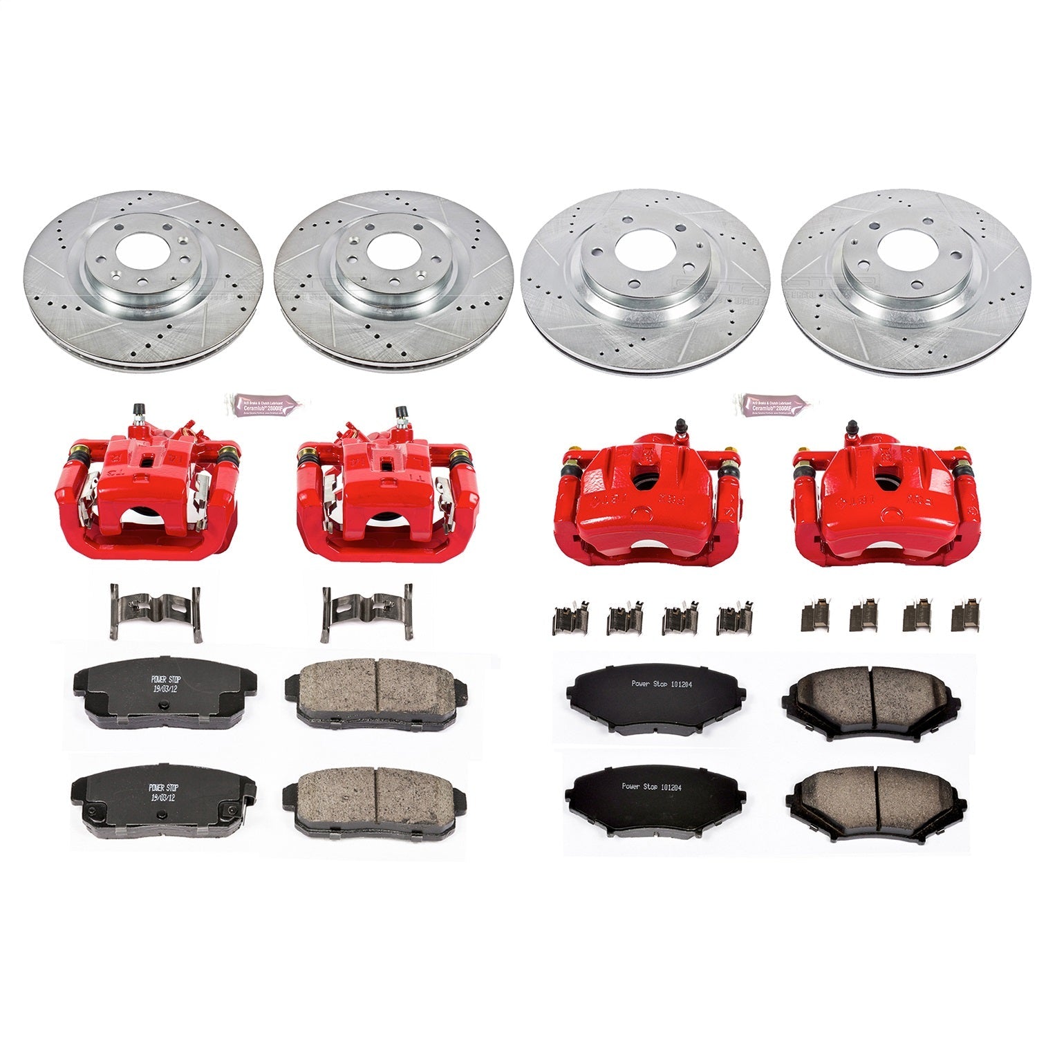 PowerStop Front & Rear Z23 Evolution Sport Brake Kit w/ Calipers | Mazda RX-8 (2004–2011) (KC2727)
