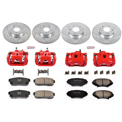 PowerStop Front & Rear Z23 Evolution Sport Brake Kit w/ Calipers | Mazda RX-8 (2004–2011) (KC2727)
