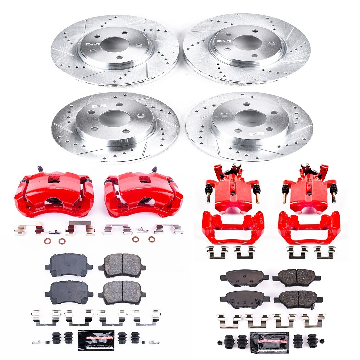 PowerStop Front & Rear Z23 Evolution Sport Brake Kit w/ Calipers | Pontiac G5 (2009–2010) (KC2731B)