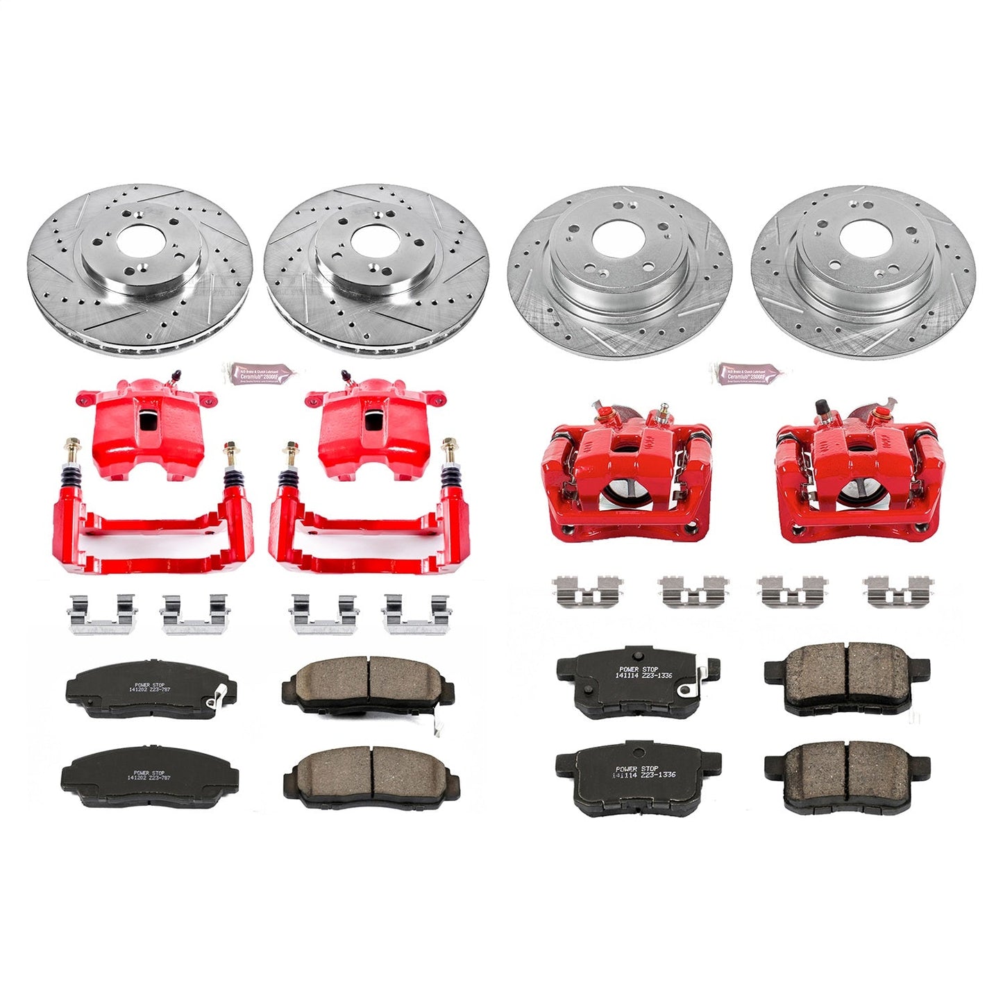 PowerStop Front & Rear Z23 Evolution Sport Brake Kit w/ Calipers | Acura TSX (2009–2010) (KC2742)