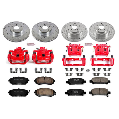 PowerStop Front & Rear Z23 Evolution Sport Brake Kit w/ Calipers | Subaru Baja (2004–2006) (KC2748)
