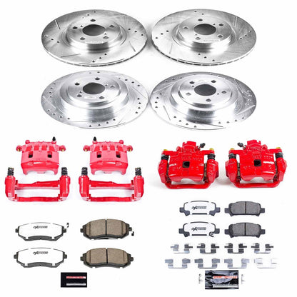 PowerStop Front & Rear Z26 Street Warrior Brake Kit w/ Calipers | Subaru Legacy (2002–2004) (KC2750-26)