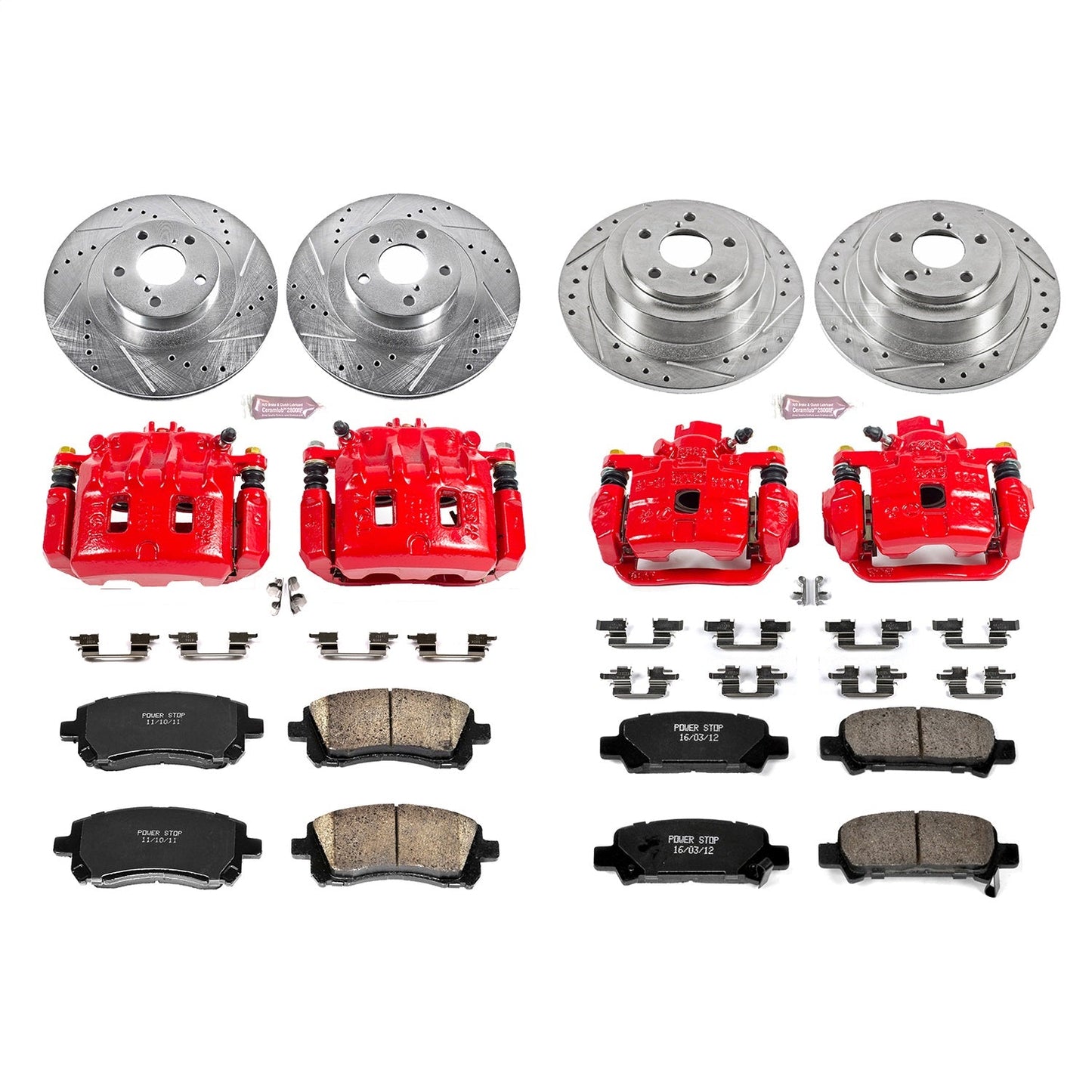 PowerStop Front & Rear Z23 Evolution Sport Brake Kit w/ Calipers | Subaru Legacy (2001) (KC2752)