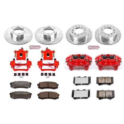 PowerStop Front and Rear Z36 Truck & Tow Kit w/ Calipers | Toyota Sequoia (2001–2002) (KC2756-36)