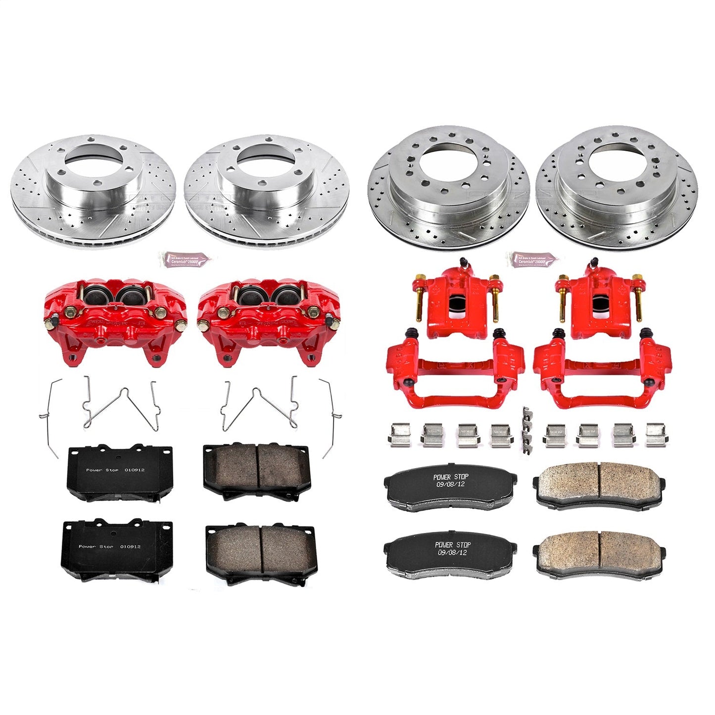 PowerStop Front & Rear Z23 Evolution Sport Brake Kit w/ Calipers | Toyota Sequoia (2001–2002) (KC2756)