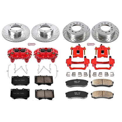 PowerStop Front & Rear Z23 Evolution Sport Brake Kit w/ Calipers | Toyota Sequoia (2001–2002) (KC2756)