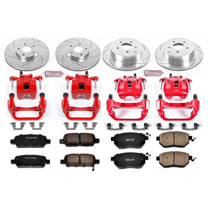 PowerStop Front & Rear Z23 Evolution Sport Brake Kit w/ Calipers | Nissan Murano (2003–2005) (KC2767)