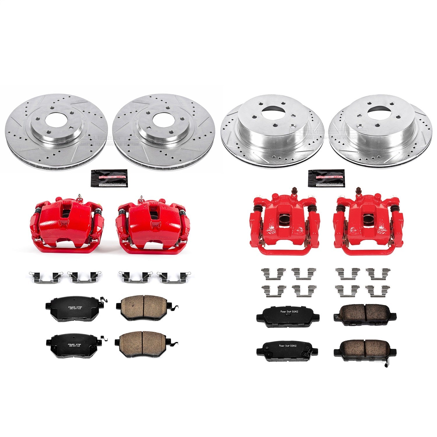 PowerStop Front & Rear Z23 Evolution Sport Brake Kit w/ Calipers | Infiniti FX35 (2003–2005) (KC2767A)
