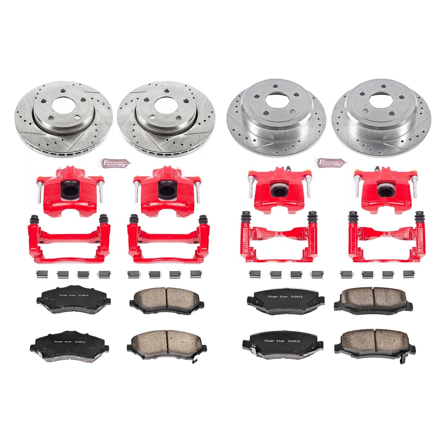 PowerStop Front & Rear Z23 Evolution Sport Brake Kit w/ Calipers | Jeep Wrangler (2007–2017) (KC2798)