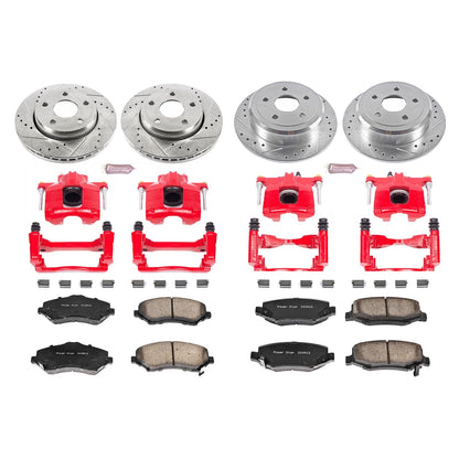PowerStop Front & Rear Z23 Evolution Sport Brake Kit w/ Calipers | Jeep Wrangler (2007–2017) (KC2798)