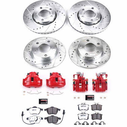 PowerStop Front & Rear Z26 Street Warrior Brake Kit w/ Calipers | Volkswagen Passat (2000–2005) (KC2800-26)