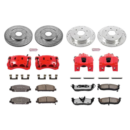 PowerStop Front and Rear Z36 Truck & Tow Kit w/ Calipers | Nissan Armada (2006–2007) (KC2804-36)