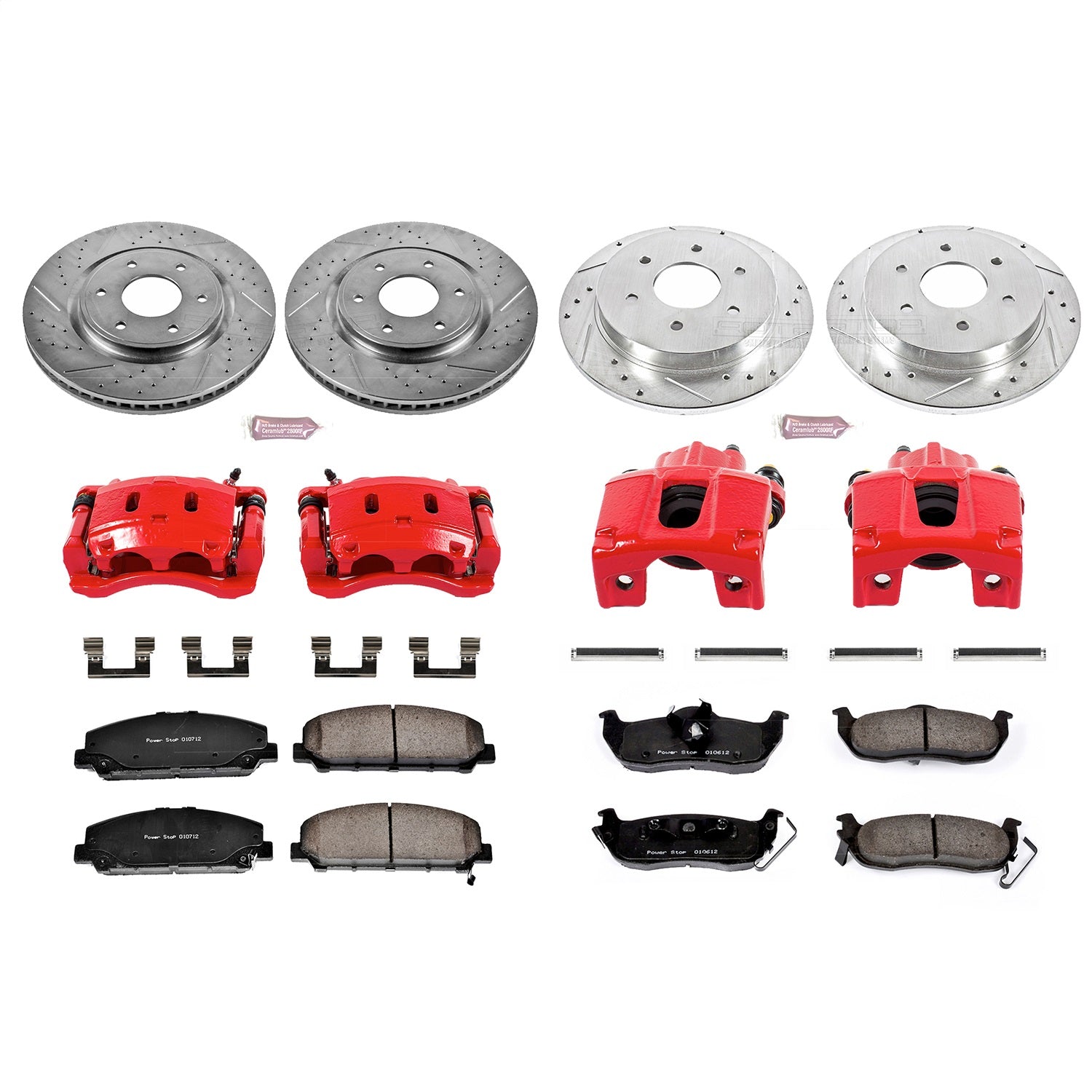 PowerStop Front & Rear Z23 Evolution Sport Brake Kit w/ Calipers | Infiniti QX56 (2006–2007) (KC2804)