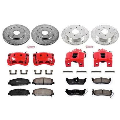 PowerStop Front & Rear Z23 Evolution Sport Brake Kit w/ Calipers | Infiniti QX56 (2006–2007) (KC2804)