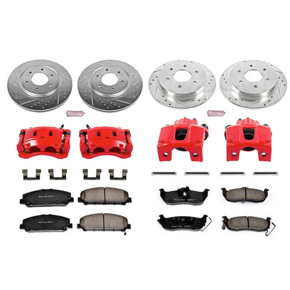 PowerStop Front & Rear Z23 Evolution Sport Brake Kit w/ Calipers | Infiniti QX56 (2008–2010) (KC2805)