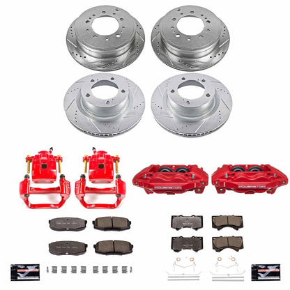 PowerStop Front and Rear Z36 Truck & Tow Kit w/ Calipers | Toyota Tundra 2007–2015 (KC2813A-36)