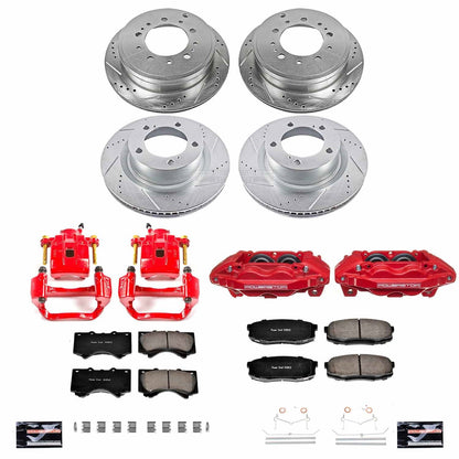 PowerStop Front & Rear Z23 Evolution Sport Brake Kit w/ Calipers | Toyota Sequoia (2008–2019) (KC2813A)