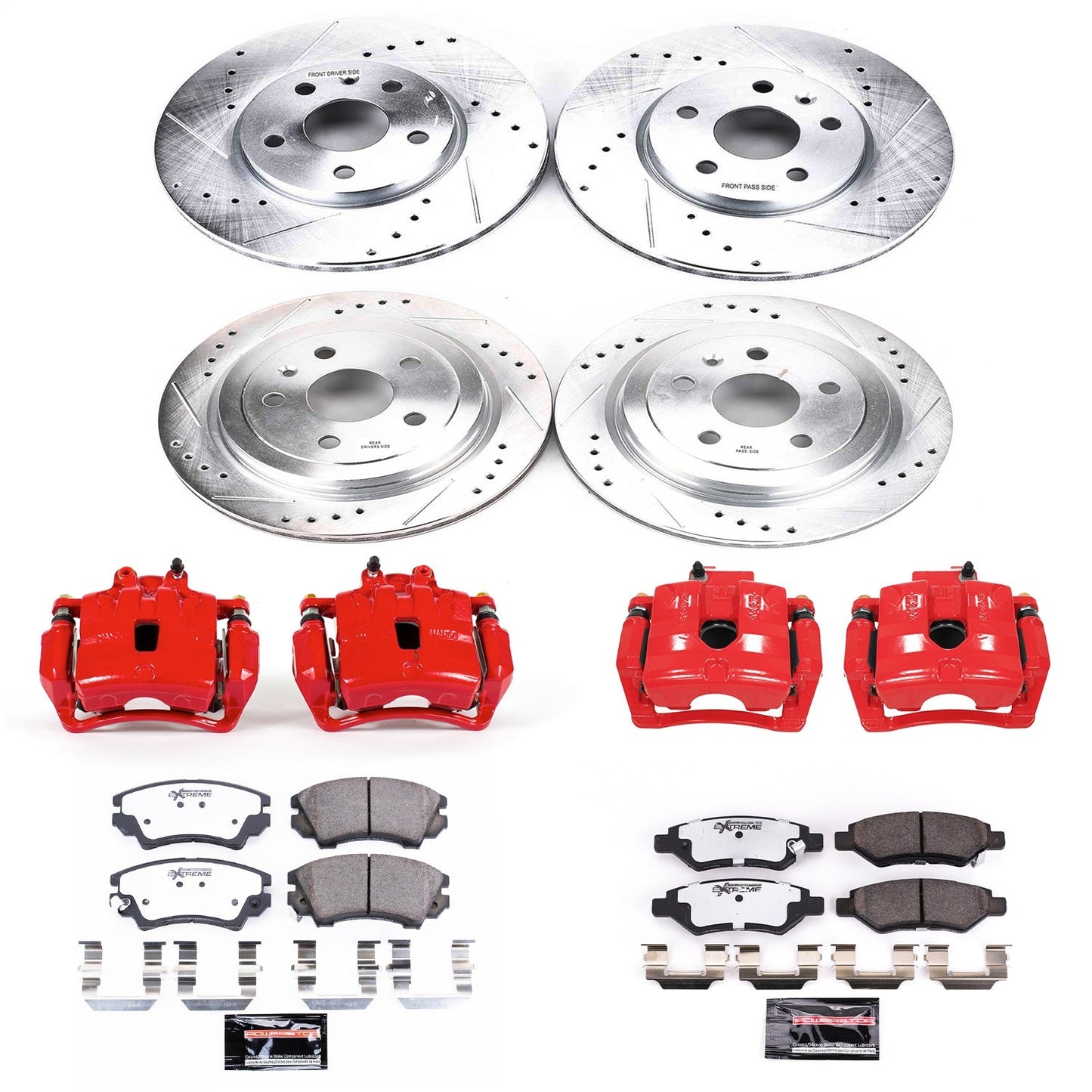 PowerStop Front and Rear Z26 Street Kit w/ Calipers | Chevrolet Camaro 2010–2015 (KC2816-26)