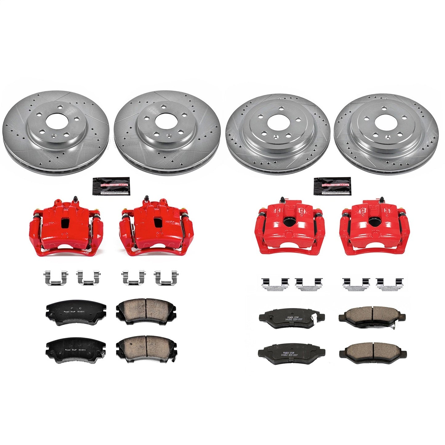 PowerStop Front & Rear Z23 Evolution Sport Brake Kit w/ Calipers | Chevrolet Camaro (2010–2015) (KC2816)