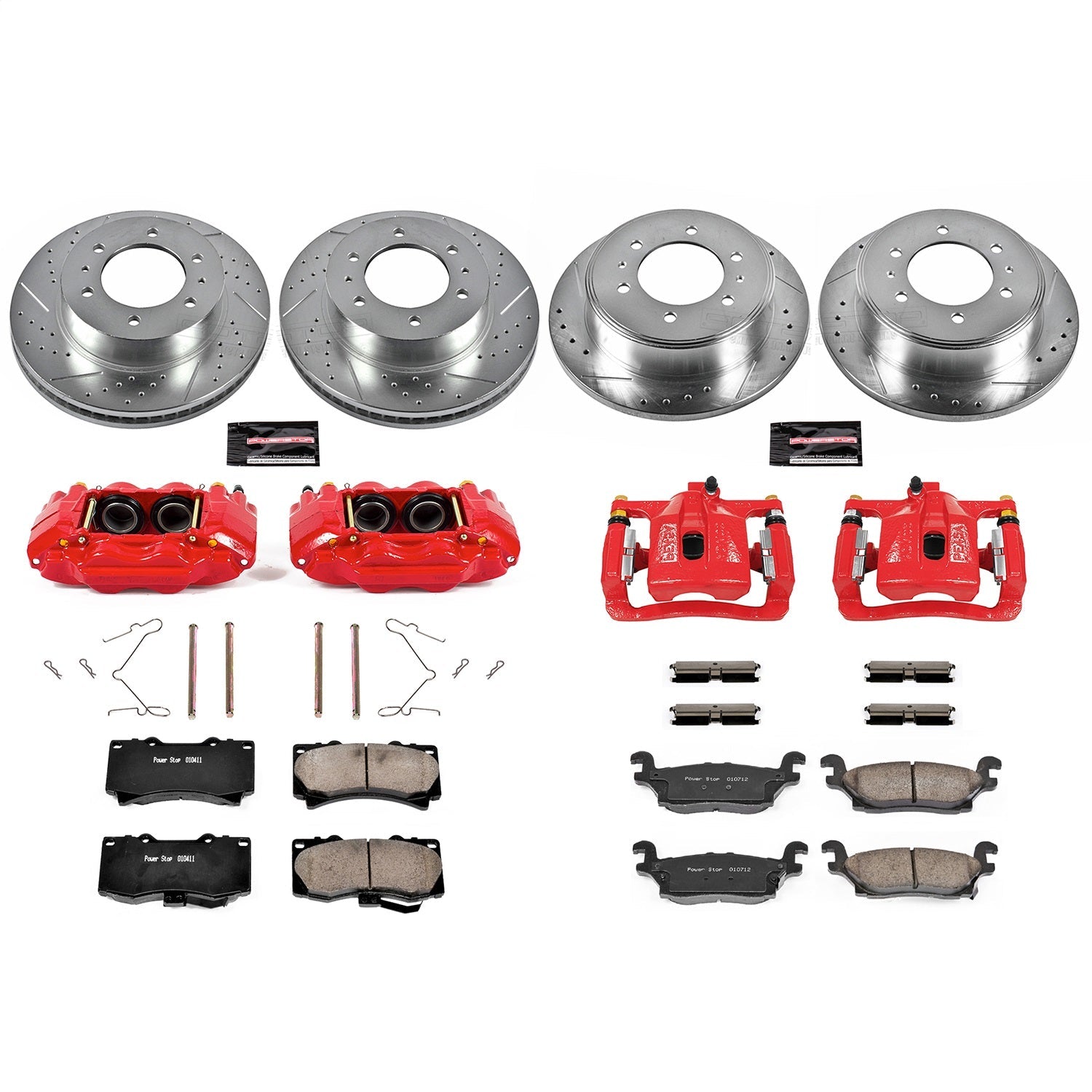 PowerStop Front & Rear Z23 Evolution Sport Brake Kit w/ Calipers | Hummer H3 (2006–2010) (KC2820)