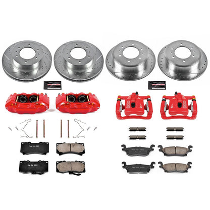 PowerStop Front & Rear Z23 Evolution Sport Brake Kit w/ Calipers | Hummer H3 (2006–2010) (KC2820)
