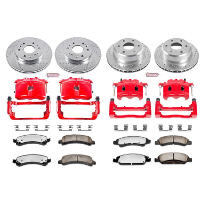 PowerStop Front and Rear Z36 Truck & Tow Kit w/ Calipers | GMC Savana 1500 (2009–2014) (KC2826-36)