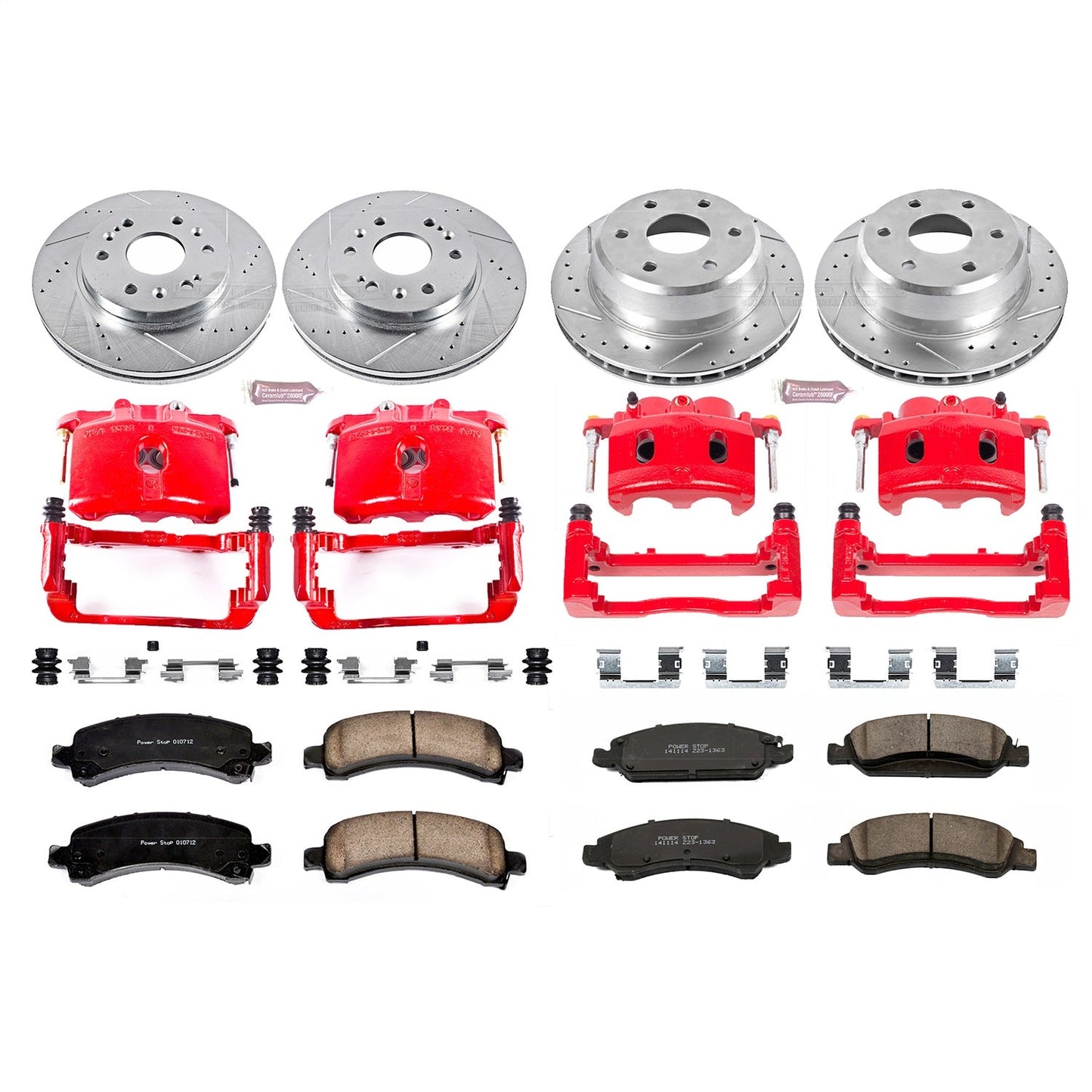 PowerStop Front & Rear Z23 Evolution Sport Brake Kit w/ Calipers | Chevrolet Express 1500 (2009–2014) (KC2826)