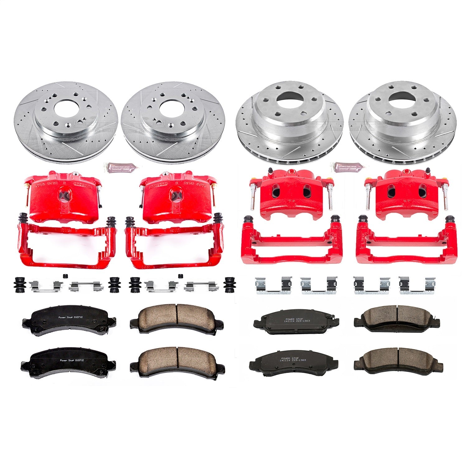 PowerStop Front & Rear Z23 Evolution Sport Brake Kit w/ Calipers | Chevrolet Express 1500 (2009–2014) (KC2826)