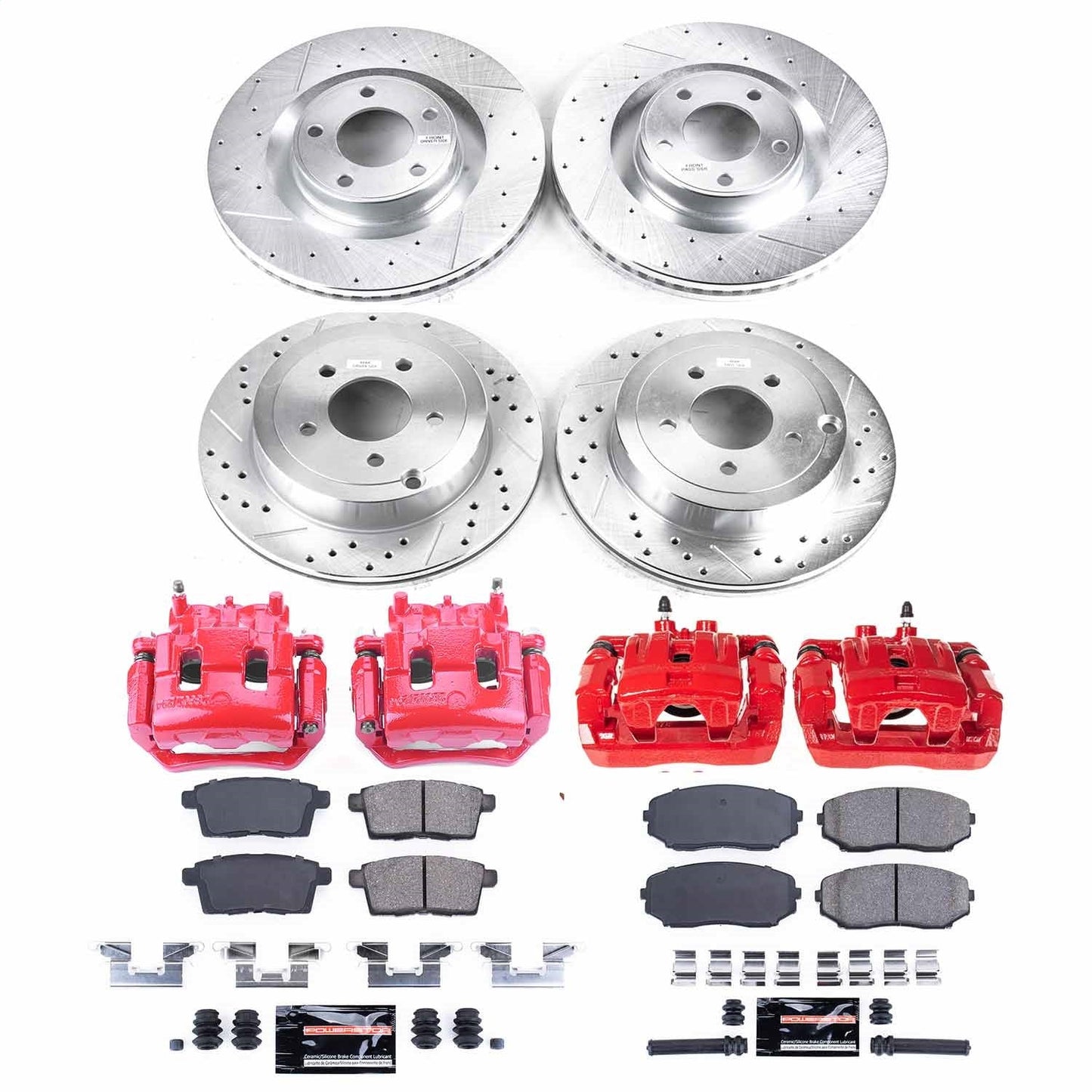 PowerStop Front & Rear Z23 Evolution Sport Brake Kit w/ Calipers | Ford Edge (2007–2010) (KC2829)