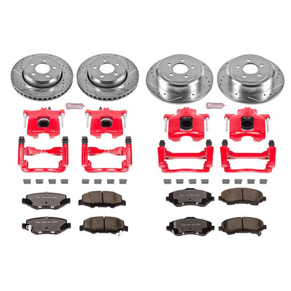 PowerStop Front & Rear Z36 Truck & Tow Brake Kit w/ Calipers | Dodge Nitro 2007–2011 (KC2832A-36)