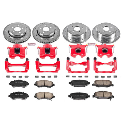 PowerStop Front & Rear Z23 Evolution Sport Brake Kit w/ Calipers | Dodge Nitro (2007–2011) (KC2832A)