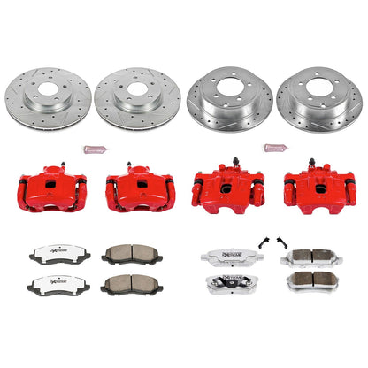 PowerStop Front & Rear Z26 Street Warrior Brake Kit w/ Calipers | Chrysler 200 (2011–2014) (KC2840-26)