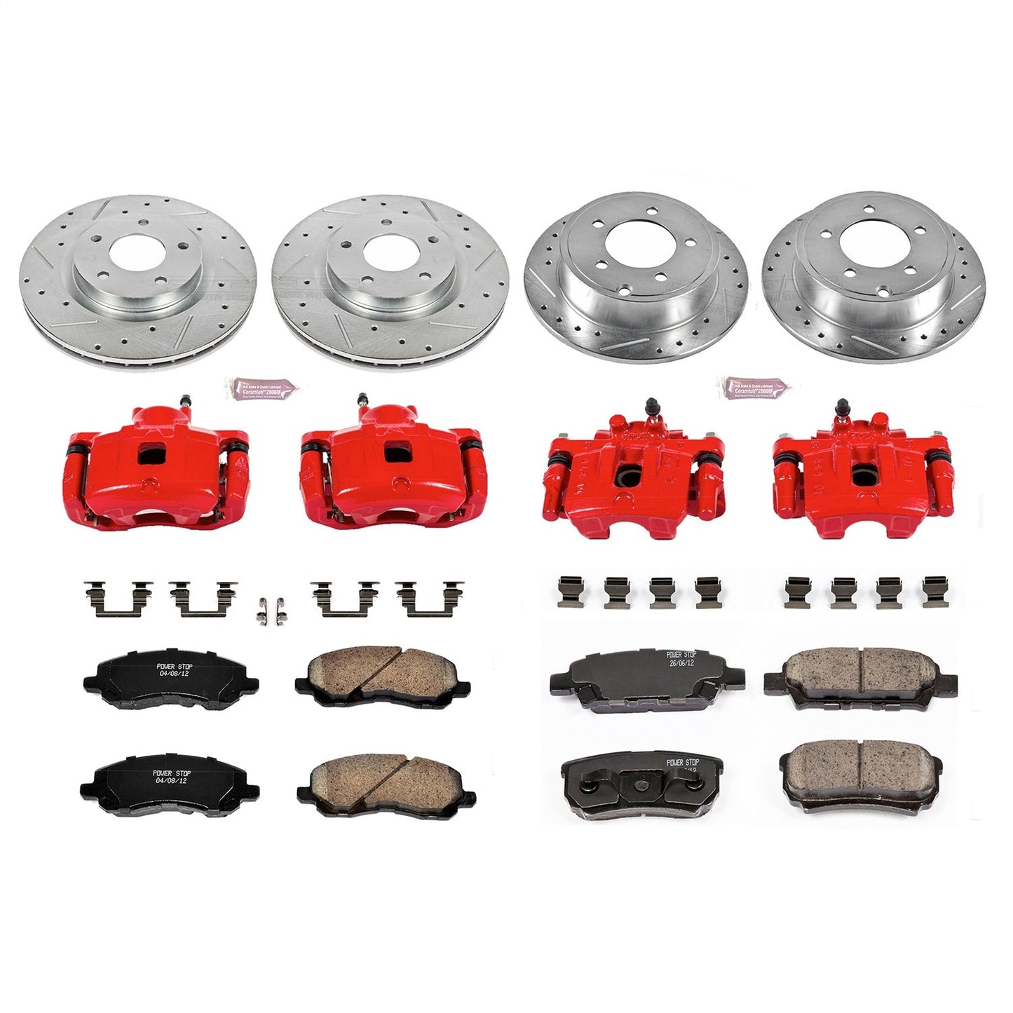 PowerStop Front & Rear Z23 Evolution Sport Brake Kit w/ Calipers | Chrysler 200 (2011–2014) (KC2840)