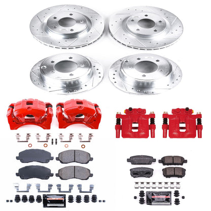 PowerStop Front & Rear Z23 Evolution Sport Brake Kit w/ Calipers | Mitsubishi Lancer (2012) (KC2840A)