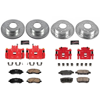 PowerStop Front & Rear Z23 Evolution Sport Brake Kit w/ Calipers | Dodge Caliber (2010–2012) (KC2840B)
