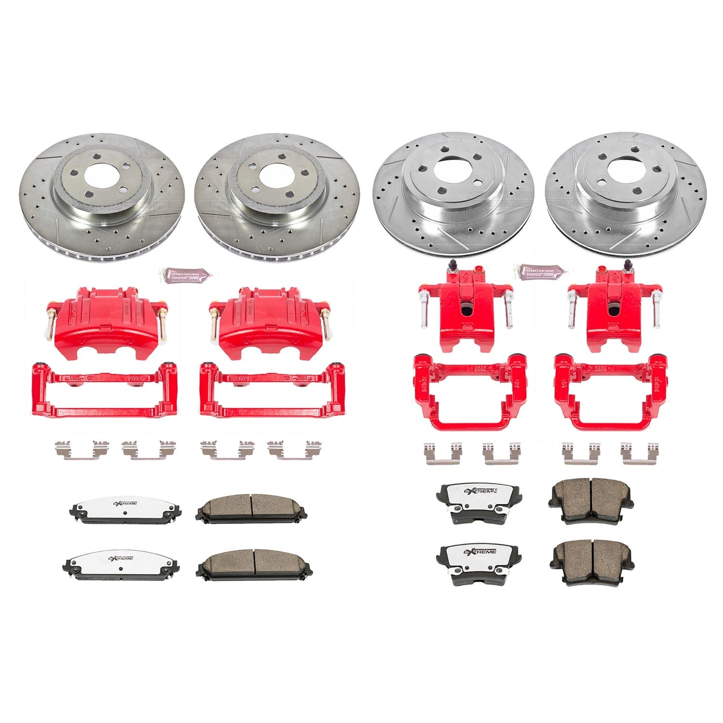 PowerStop Front & Rear Z26 Street Warrior Brake Kit w/ Calipers | Chrysler 300 (2005–2011) (KC2853-26)