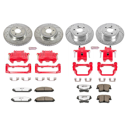 PowerStop Front & Rear Z26 Street Warrior Brake Kit w/ Calipers | Chrysler 300 (2005–2011) (KC2853-26)