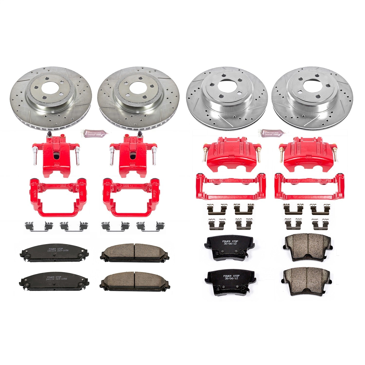 PowerStop Front & Rear Z23 Evolution Sport Brake Kit w/ Calipers | Chrysler 300 (2005–2011) (KC2853)