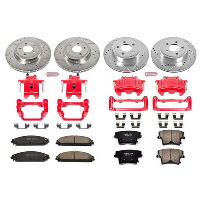 PowerStop Front & Rear Z23 Evolution Sport Brake Kit w/ Calipers | Chrysler 300 (2005–2011) (KC2853)